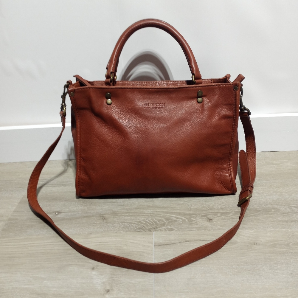 American Leather Company Brown Leather Handbag